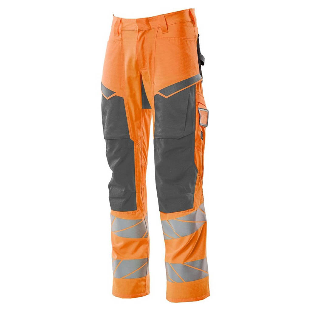 Accelerate Safe Hose mit Knietaschen, EN ISO 20471, Orange-Dunkelanthrazit