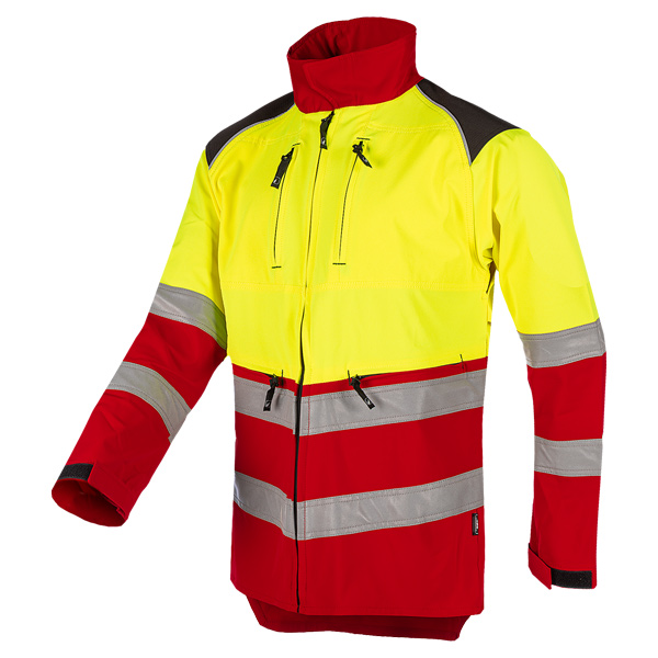 SIP_Schnittschutzjacke_1SKK_907_3 SIP Progress Forest Pro Flash Arbeitsjacke - rot - leuchtgelb