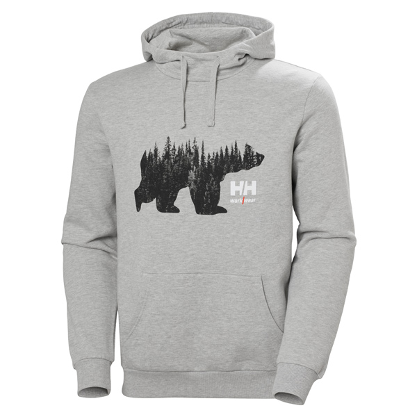 Helly Hansen Workwear Graphic Hoodie, Light-Grey