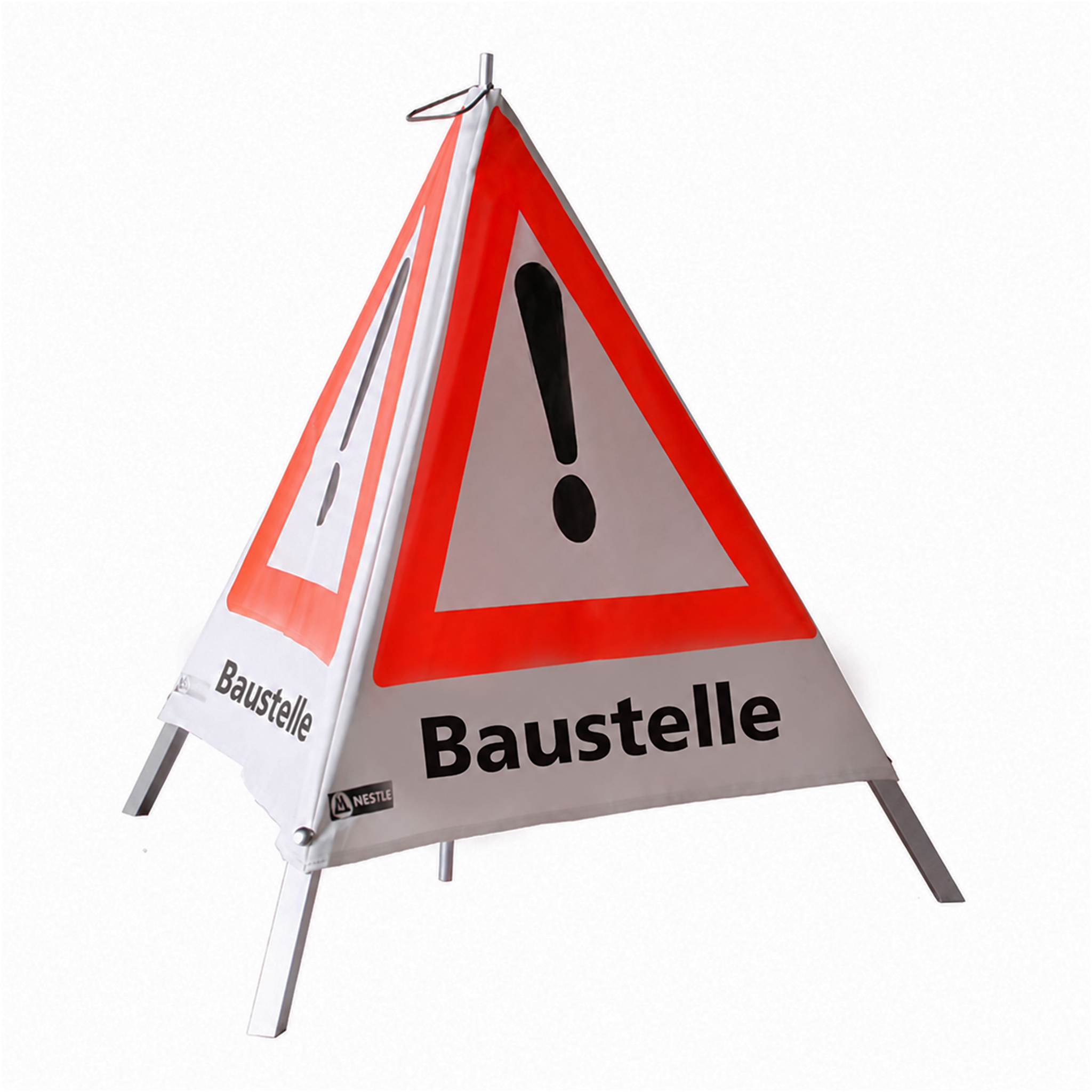 Warnpyramide 70cm Symbol: Achtung (VZ 101) Aufschrift: Baustelle