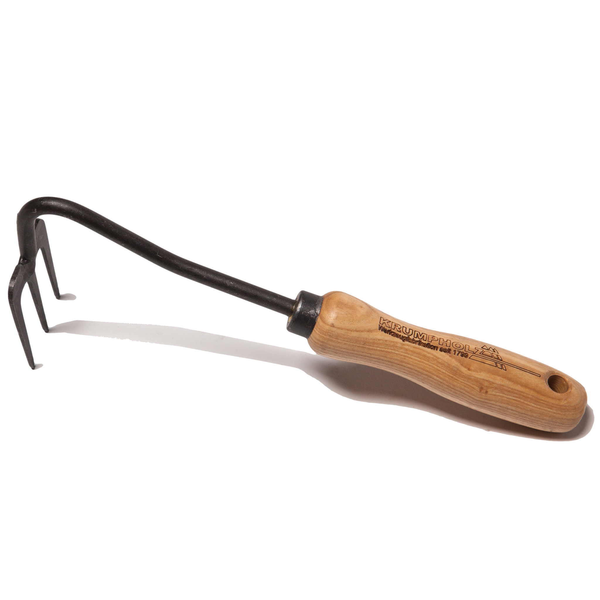 Krumpholz Handharke, 3 Zinken, Eschengriff