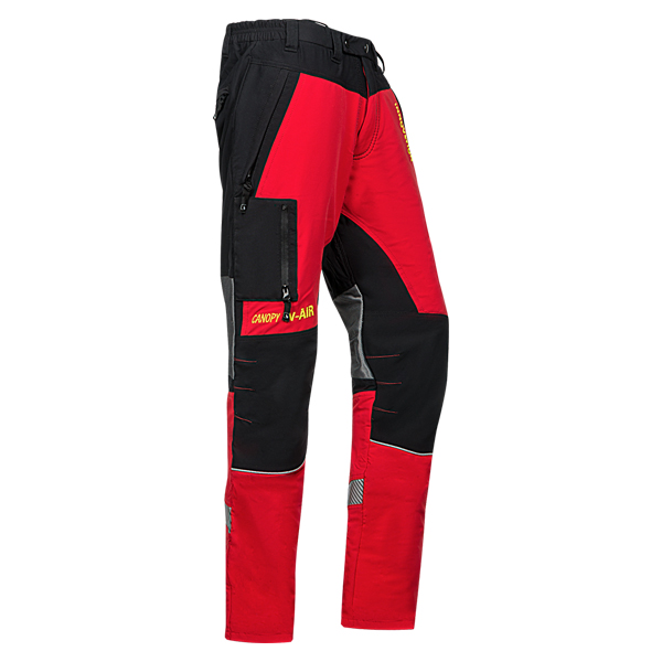 SIP Canopy W-Air Schnittschutzhose, Schnittschutzklasse 1 (20 m/s) - Rot-Schwarz