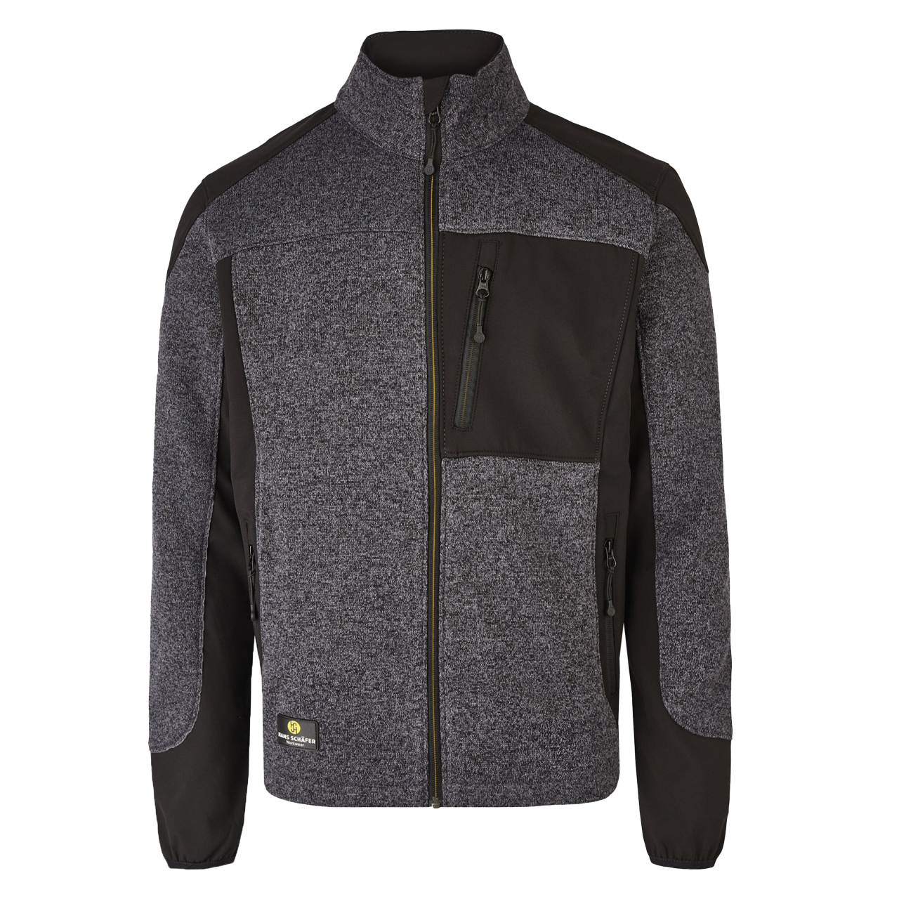 HS-80509-9074_1 Hans Schäfer Strickfleecejacke Smart - grau