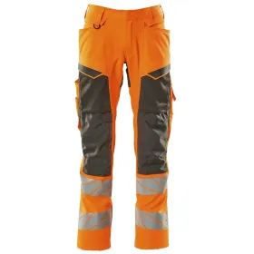 Accelerate Safe Hose mit Knietaschen, EN ISO 20471, Orange-Dunkelanthrazit