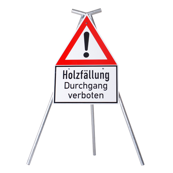 Warnständer Holzfällung