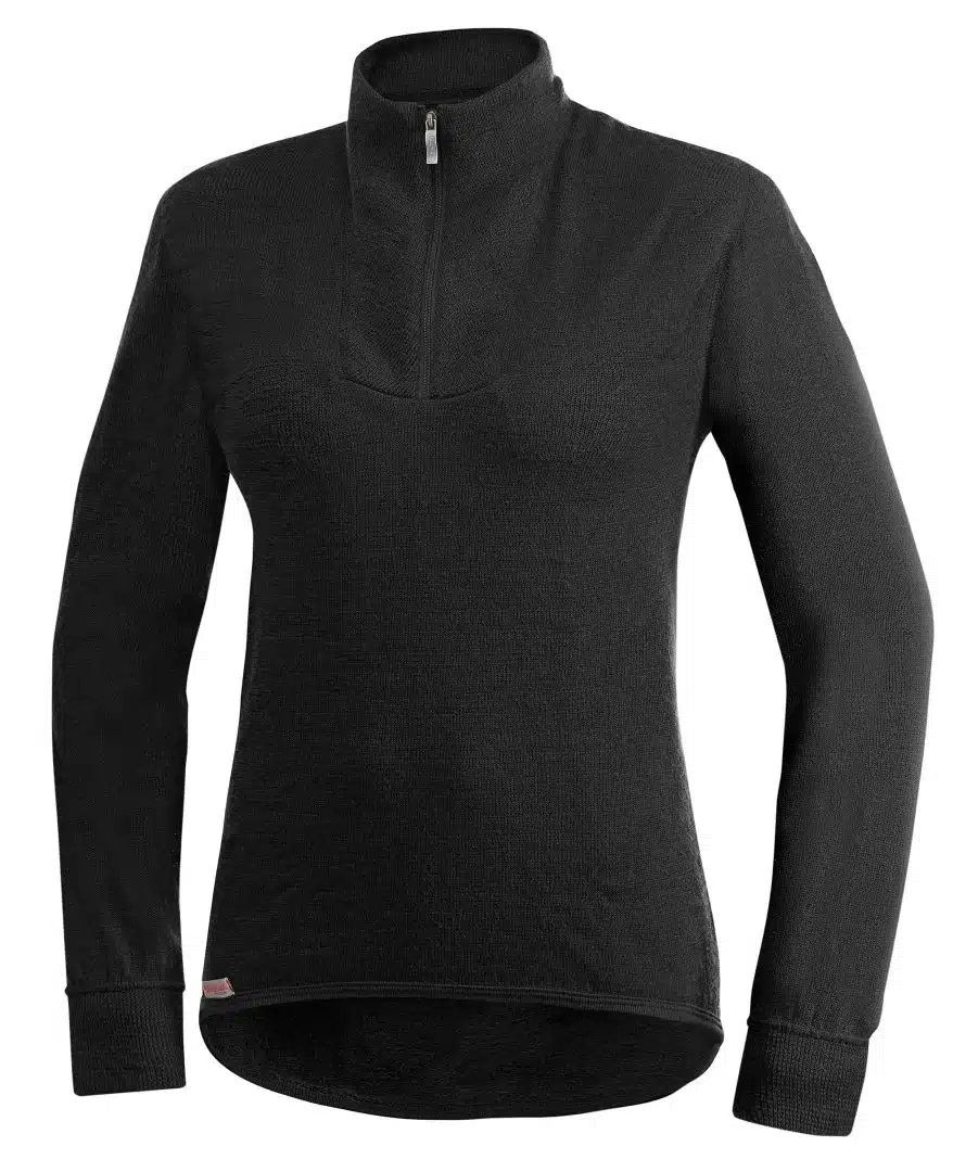 Zip-Turtleneck-400-schwarz-7224 Woolpower Zip Turtleneck 400 Longsleeve, langarm, unisex