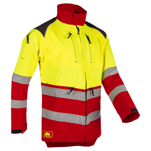 SIP Progress Forest Pro Flash Arbeitsjacke - rot - leuchtgelb