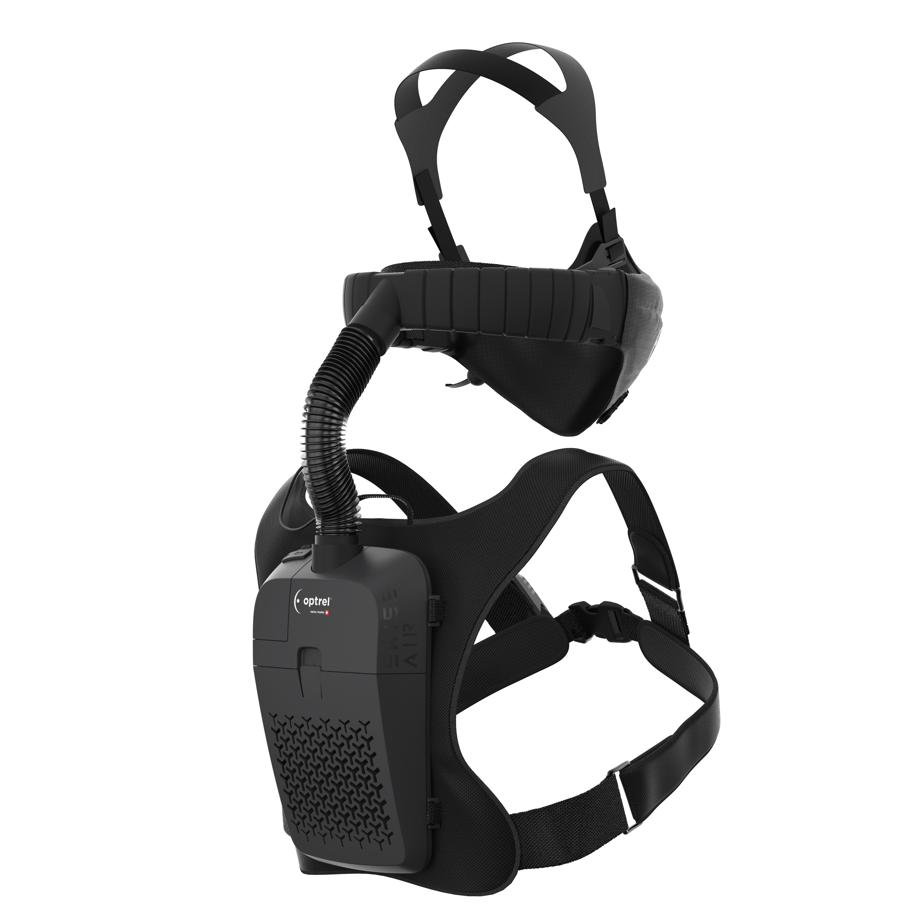 4700-010_optrel-swiss-air-black-harness-06KR81BXDmZrrKW optrel swiss air Gebläseatemschutzgerät, komplett, mit Control Panel, schwarz