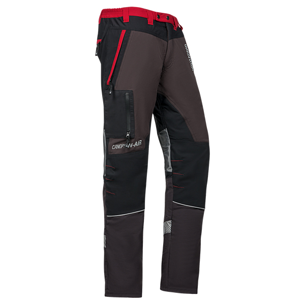 SIP Canopy W-Air Schnittschutzhose, Schnittschutzklasse 1 (20 m/s) - Grau-Rot
