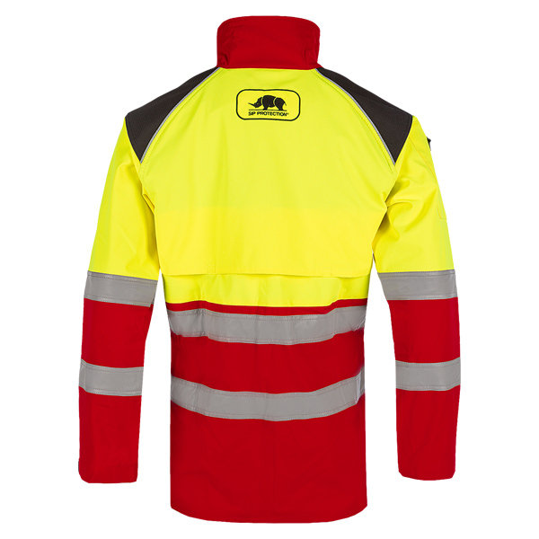 SIP_Schnittschutzjacke_1SKK_907_2 SIP Progress Forest Pro Flash Arbeitsjacke - rot - leuchtgelb
