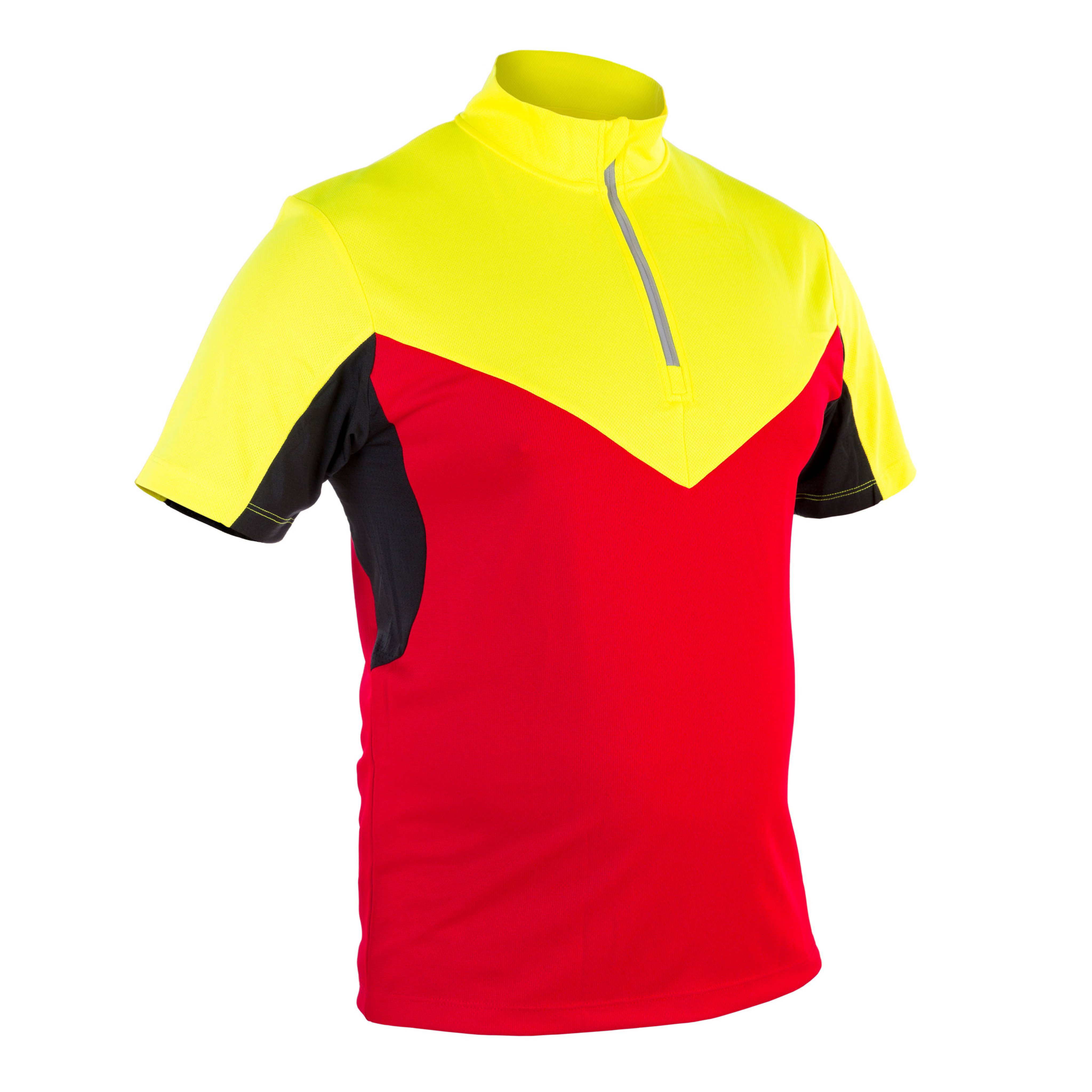 GRÜNHOLZ® Pro³® 2C Funktionsshirt kurzarm rot-gelb - KWF-Profi