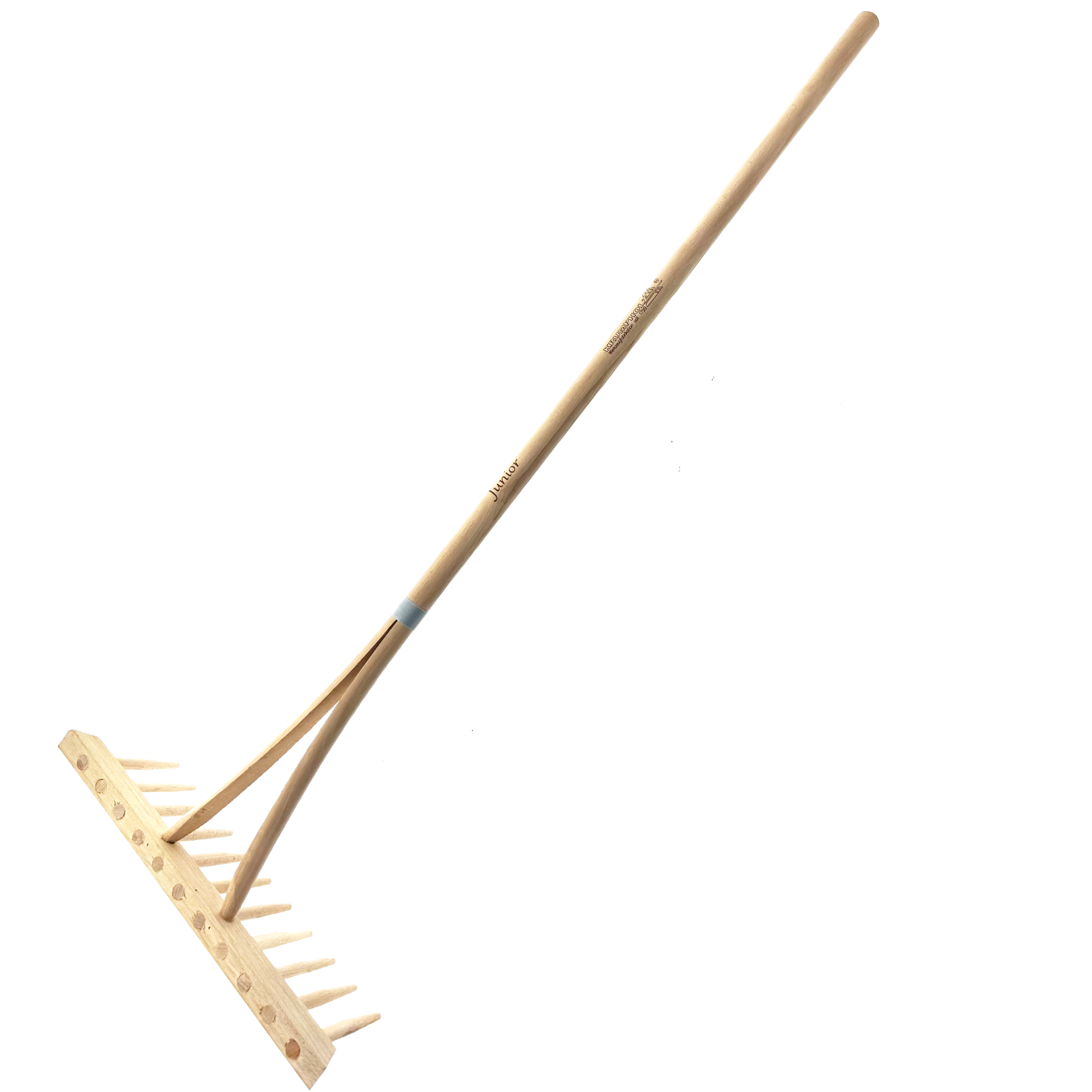 Krumpholz Junior-Holzrechen mit 11 Zinken, Eschenstiel, Gewicht 180g, Stiellänge 95cm