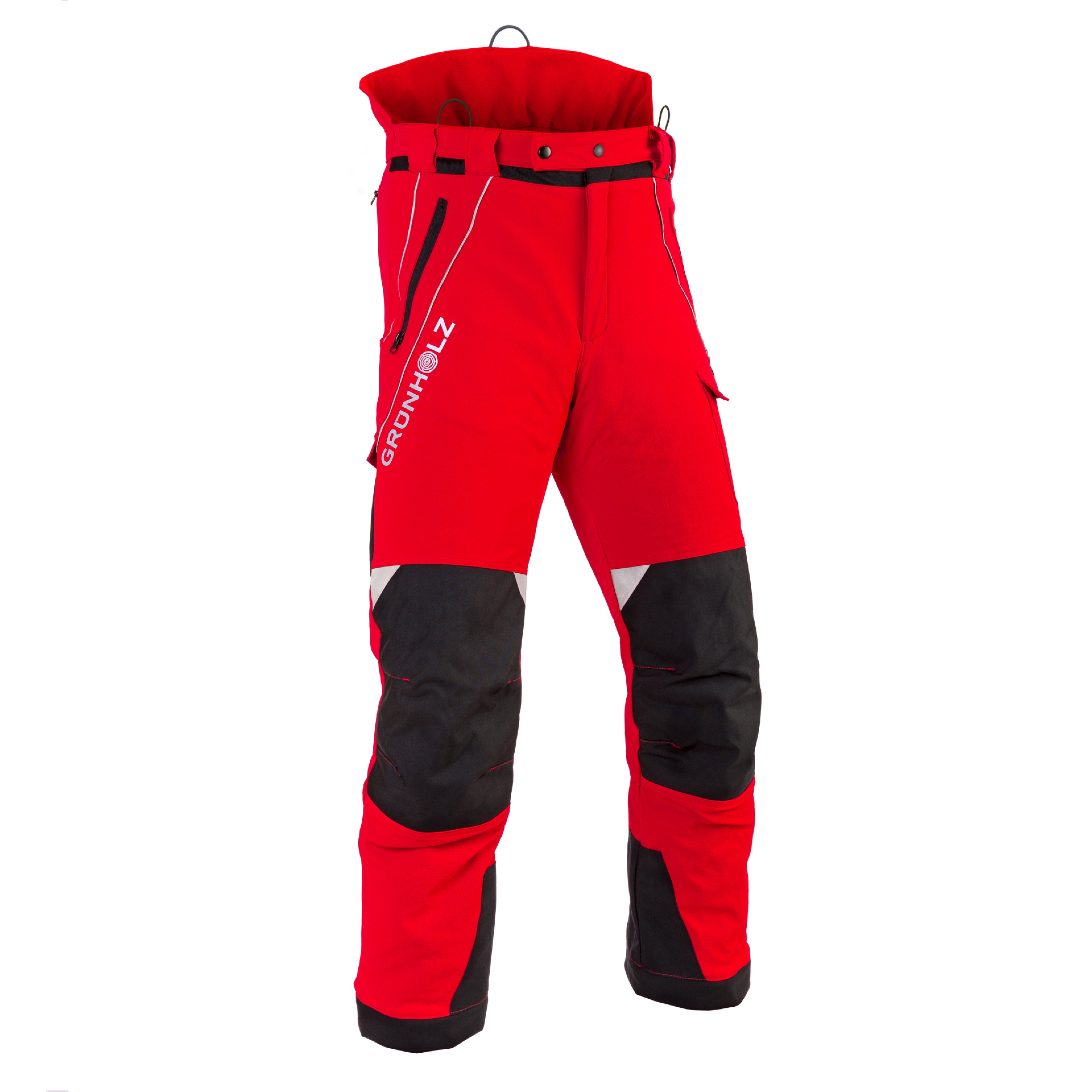 GRÜNHOLZ® Pro³®air Schnittschutzhose rot - KWF-Profi
