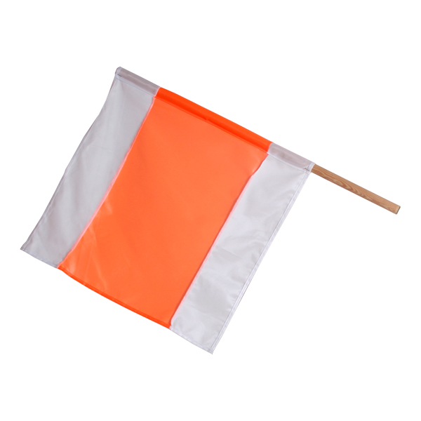 Warn_Flagge_orange_weiss Warnflagge