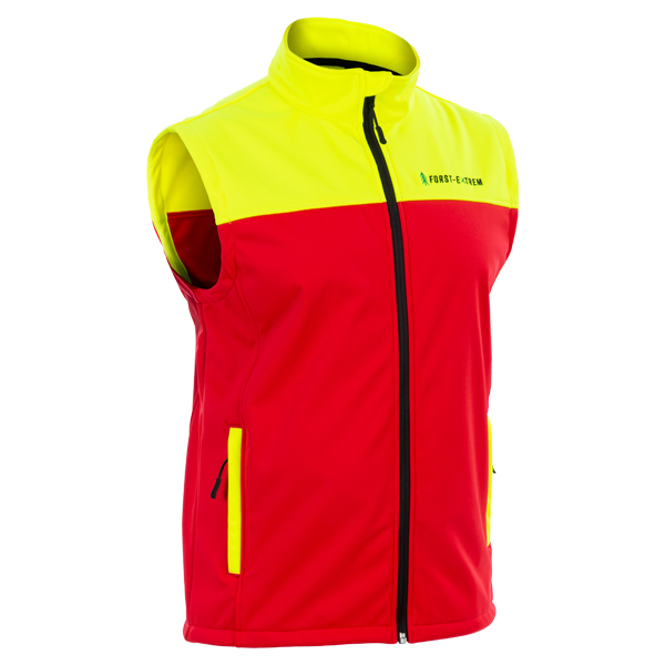 Forst-Extrem Beginner 2.0 Softshellweste - Rot-Gelb