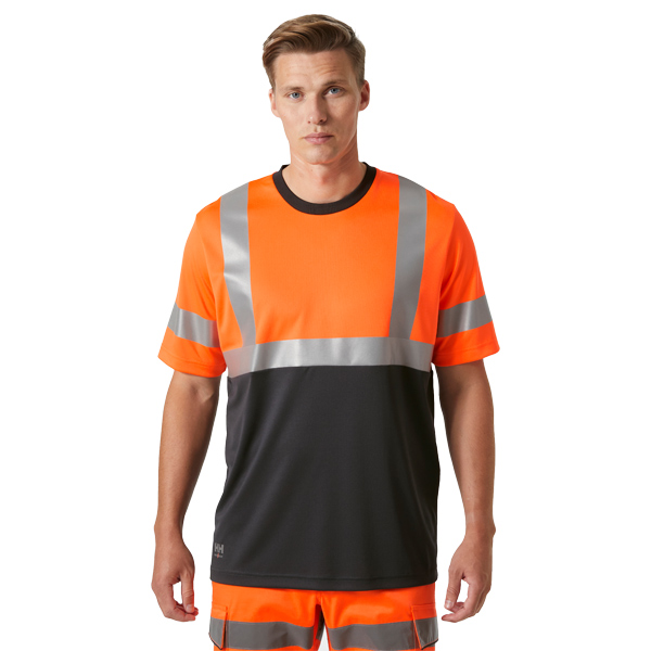Helly Hansen Addvis T-Shirt CL1 - EN20471, Orange-Ebony