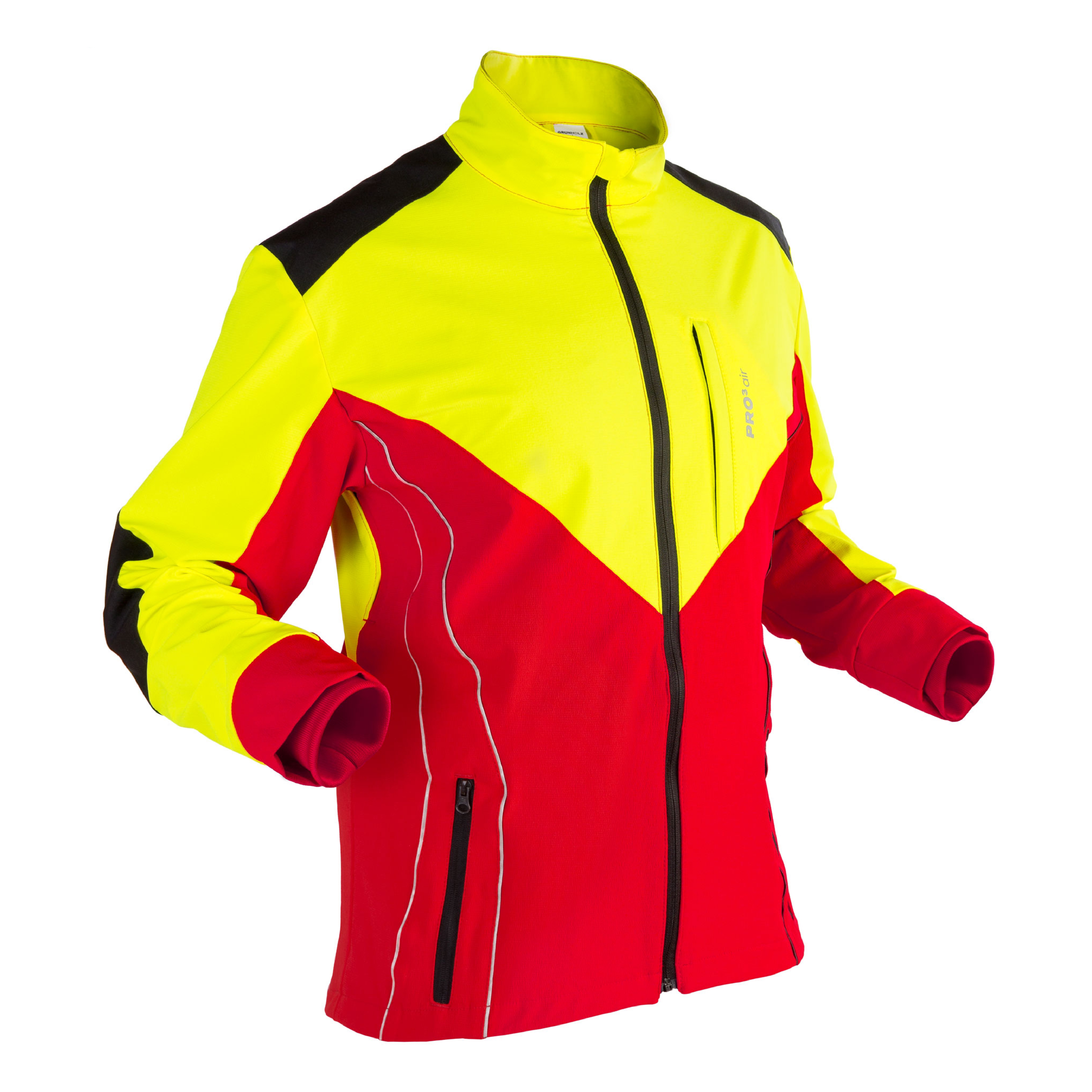 GRÜNHOLZ® Pro³®air Forstjacke rot-gelb - KWF-Profi