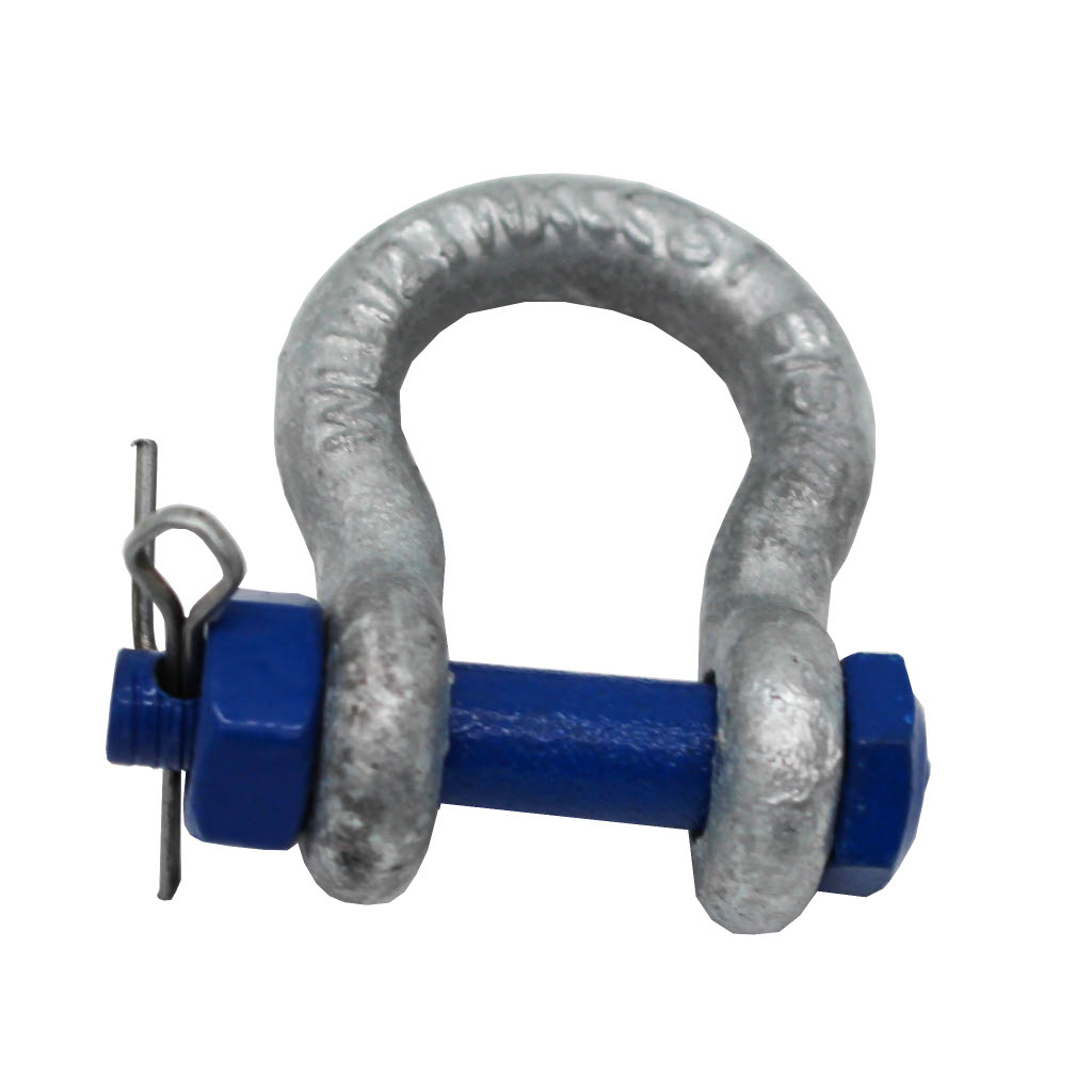 hochfester Schäkel geschweift mit Bolzen,Mutter u.Splint