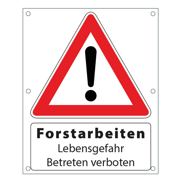 Absperrbanner Forstarbeiten 55 x 45cm