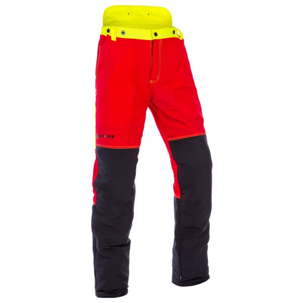 Forst-Extrem Beginner 2.0 Schnittschutzhose - Rot-Gelb