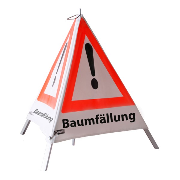 Warnpyramide Baumfällung